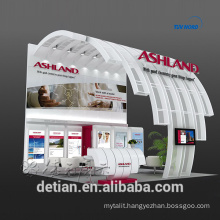 Upright Exhibition Booth , Standard Aluminum fair booth stand with Adjustable Shelf and Counter